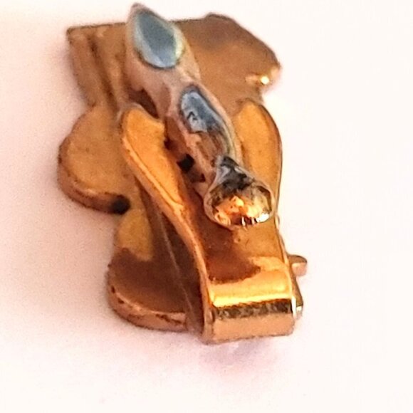 FUN CAT Front End Loader Tie Clip Metal Gold Tone - Picture 3 of 5
